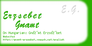 erzsebet gnamt business card